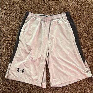 Under Armour Light Gray and Black Sports Shorts